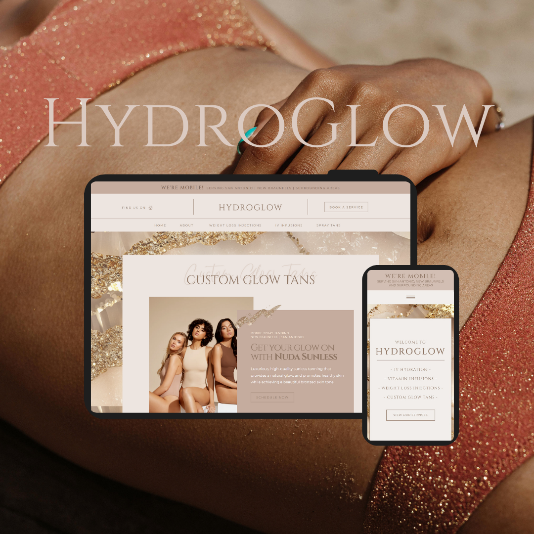 website design for spray tan business in new braunfels