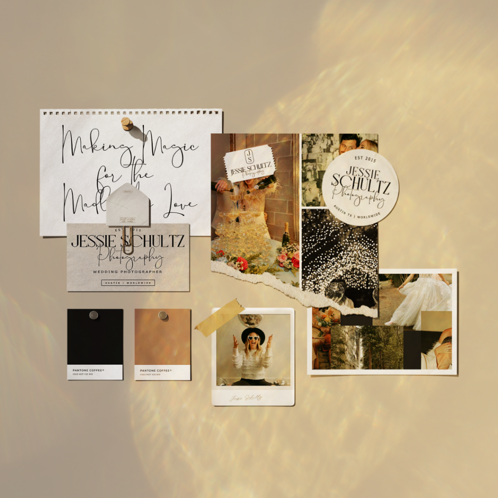 mood board for photographer branding