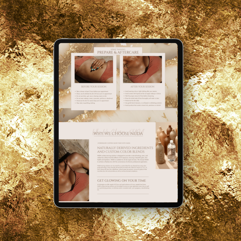 website design on ipad mockup